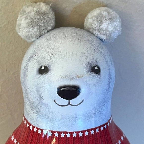 The Silver Crane Christmas Polar Bear Shaped Tin Canister Collectable Gift Packa - Picture 13 of 13